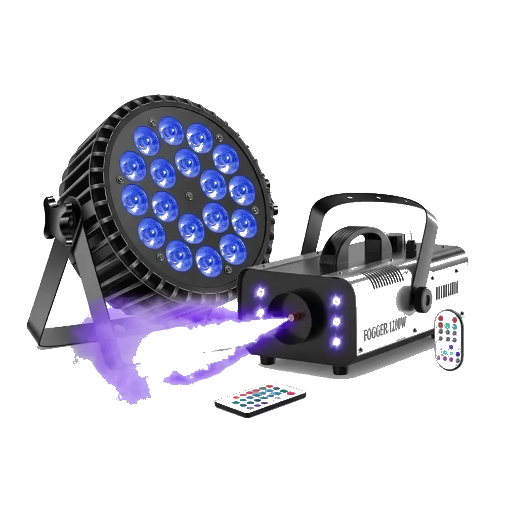 LED-lampen + Rookmachine